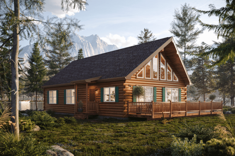 Chalet log cabin for sale created by Zook Cabins