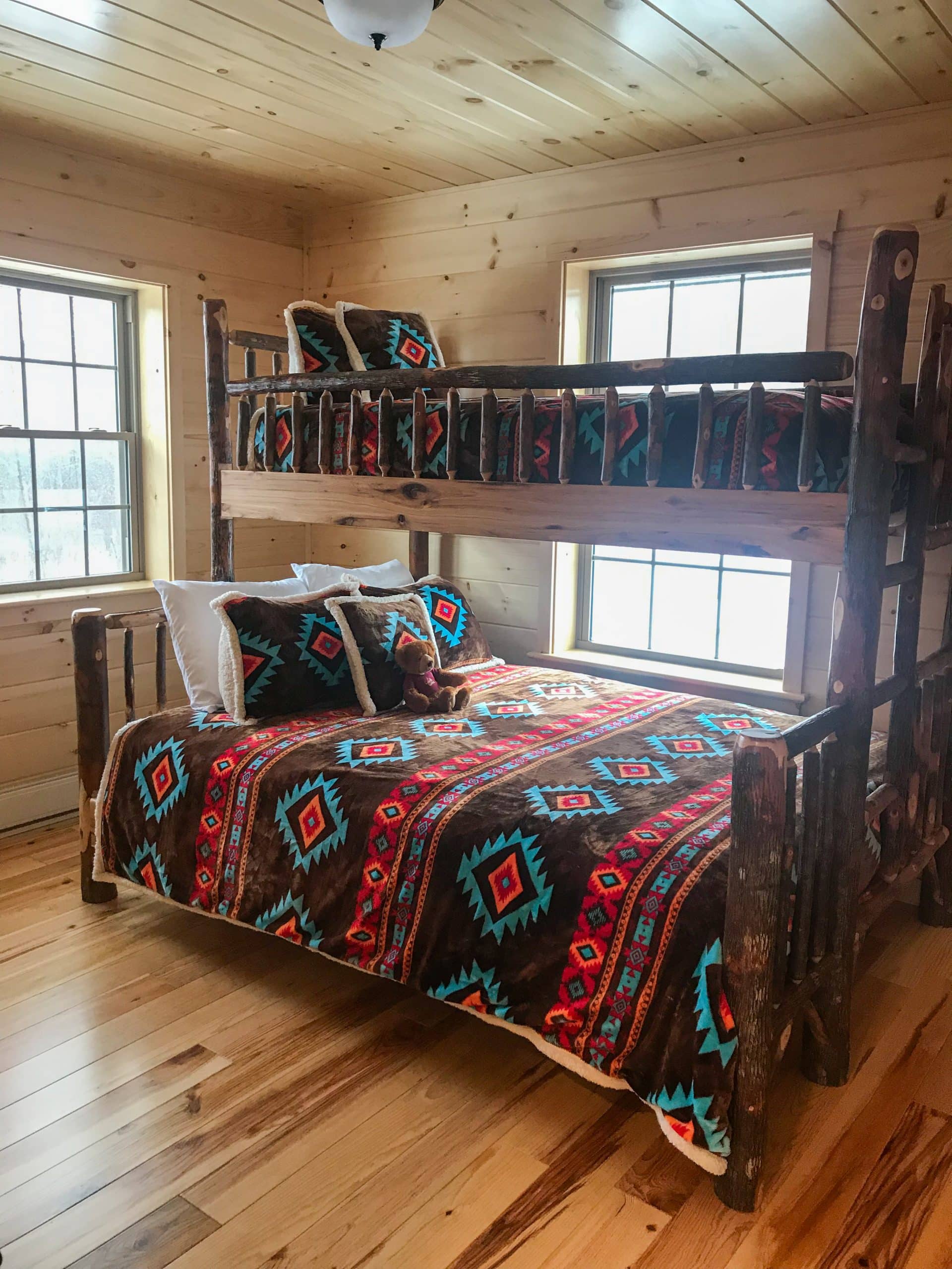 bunk bed in cabin in jewett new york