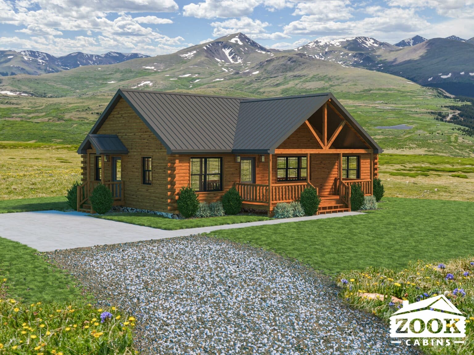 Sunset Ridge Cabin Rancher Luxury Log Home Zook Cabins