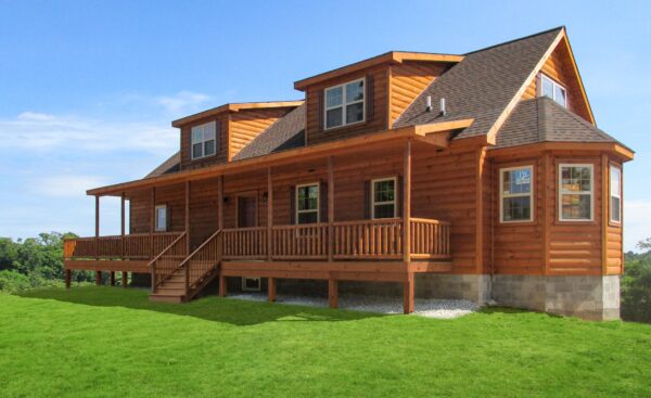the mountaineer amish log home 2 story cabin 4