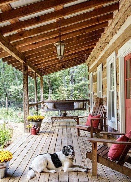 the porch of your dreams attached to a cabin worth buying