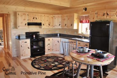 Primitive Pine kitchen cabinets for Your Log Cabin