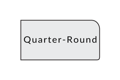 Quarter Round Quartz solid surface countertop for Your Log Cabin