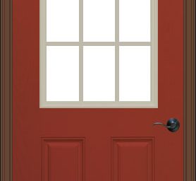 Provia mountain berry entry door for Your Log Cabin