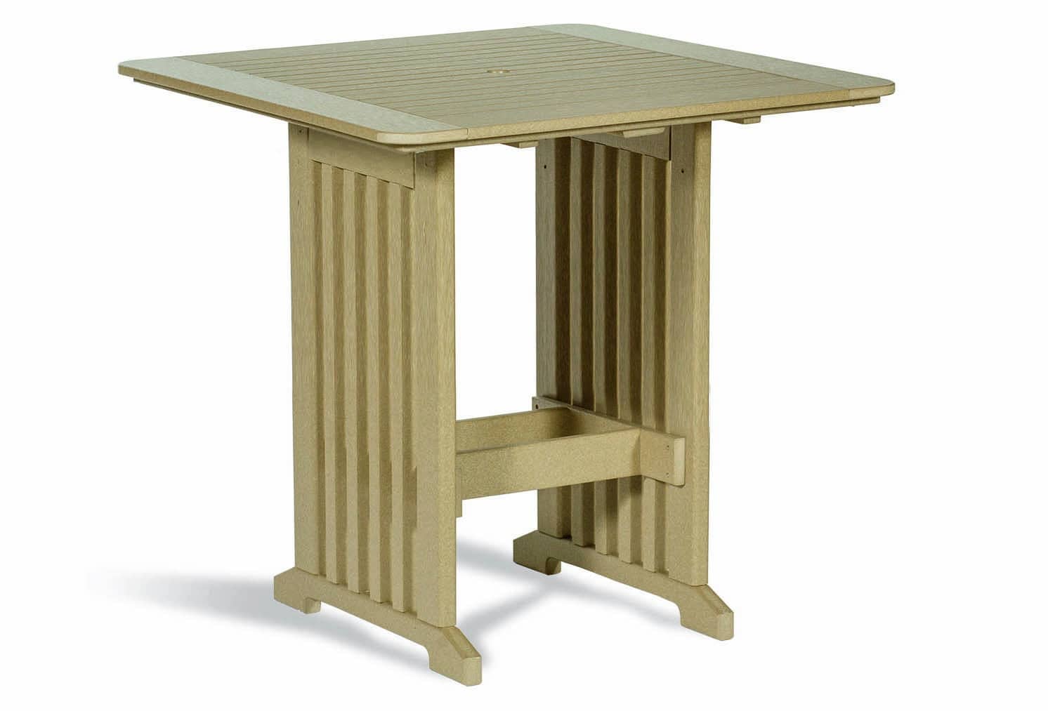 Amish Poly Outdoor Furniture Lumber Patio Square Pub Table Outdoor Poly Cabin Furniture