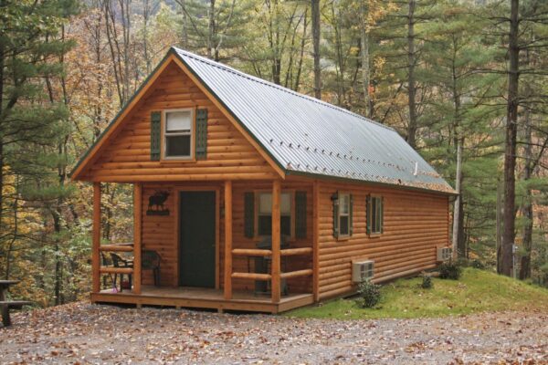 adirondack style cabin in the woods for wyoming
